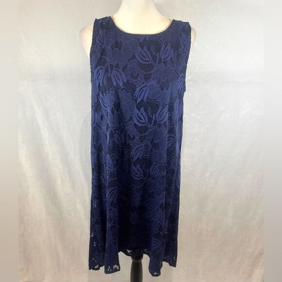 Tiana B navy lace shift dress size 10 - Picture 1 of 6